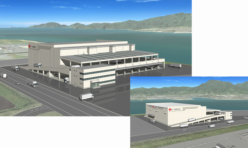 2020年2月竣工予定の新倉庫のイメージ図