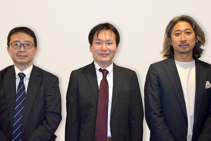 左から株式会社ビズポイント　野口氏、乙川氏、ｍｓｈ株式会社　中西氏