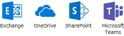 Exchange OneDrive SharePoint Microsoft Teams