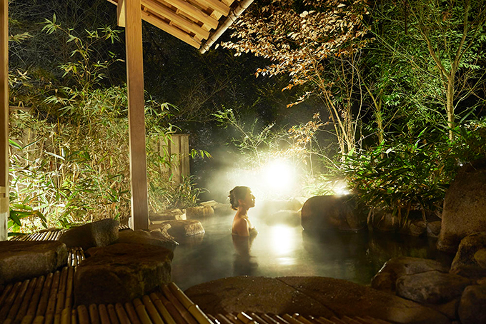 「石楠花」というお部屋の露天風呂