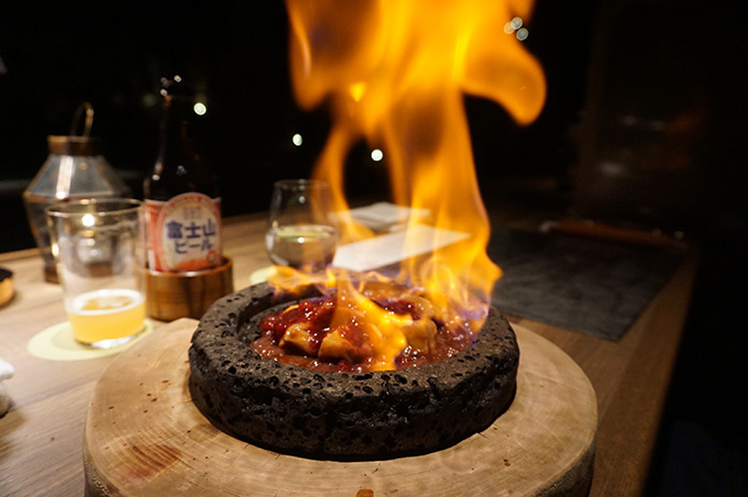 溶岩石焦がしバター醤油焼き