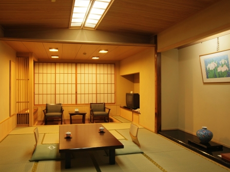 客室は173室。館は３棟。花月館和室（イメージ）