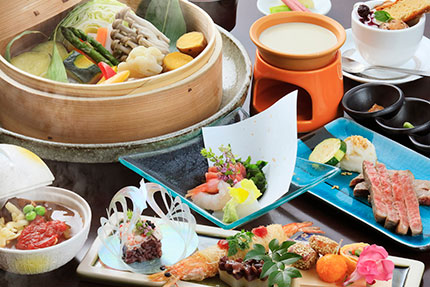 名水がテーマの基本会席料理