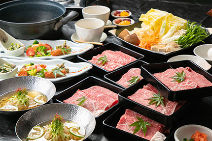 夕食　すき焼き